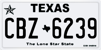 TX license plate CBZ6239