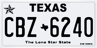 TX license plate CBZ6240