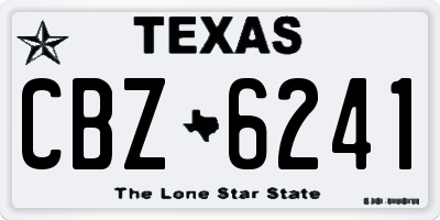 TX license plate CBZ6241