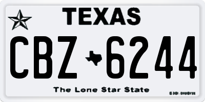 TX license plate CBZ6244