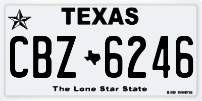 TX license plate CBZ6246