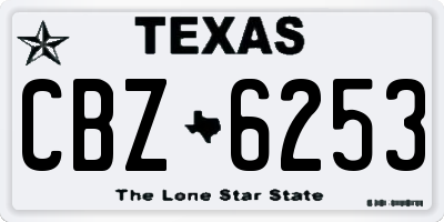 TX license plate CBZ6253