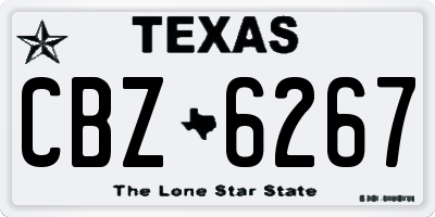 TX license plate CBZ6267