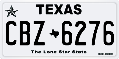 TX license plate CBZ6276