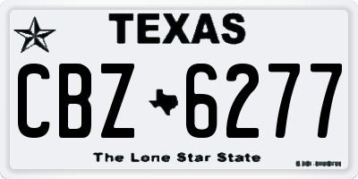 TX license plate CBZ6277