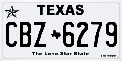 TX license plate CBZ6279
