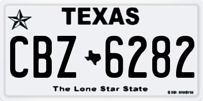 TX license plate CBZ6282