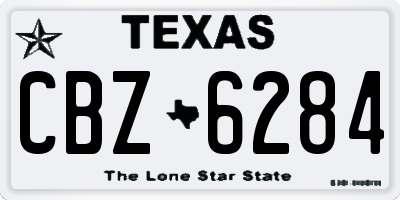 TX license plate CBZ6284