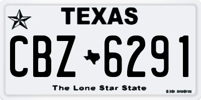 TX license plate CBZ6291