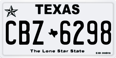 TX license plate CBZ6298