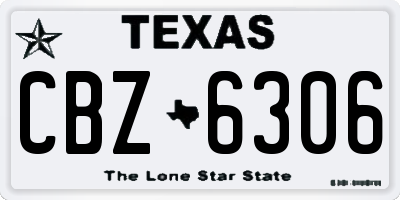TX license plate CBZ6306