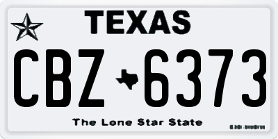 TX license plate CBZ6373