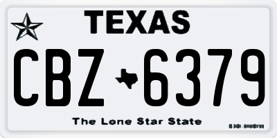 TX license plate CBZ6379