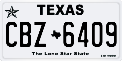 TX license plate CBZ6409