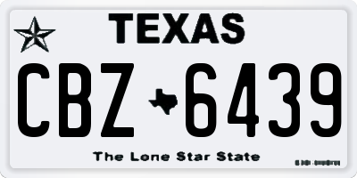 TX license plate CBZ6439
