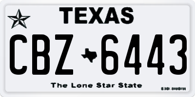 TX license plate CBZ6443