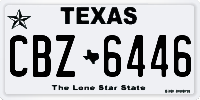 TX license plate CBZ6446