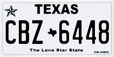 TX license plate CBZ6448
