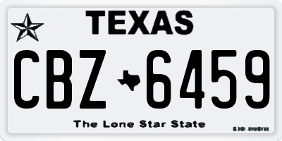 TX license plate CBZ6459