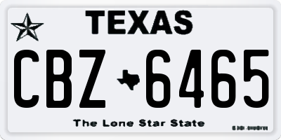 TX license plate CBZ6465