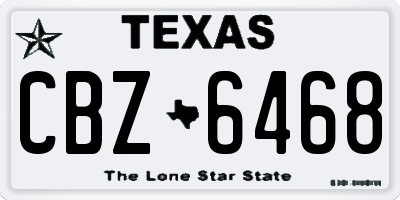 TX license plate CBZ6468