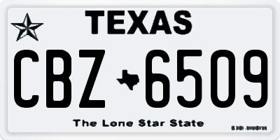 TX license plate CBZ6509