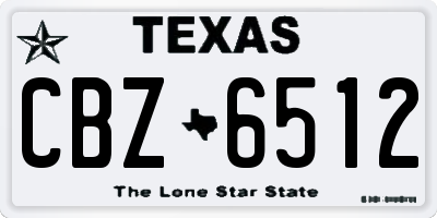 TX license plate CBZ6512