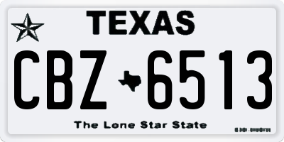 TX license plate CBZ6513