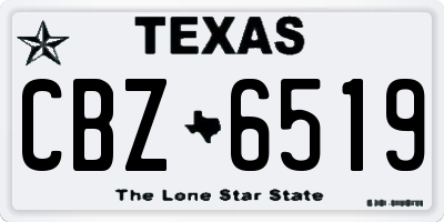 TX license plate CBZ6519