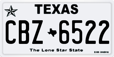 TX license plate CBZ6522