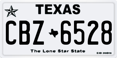 TX license plate CBZ6528