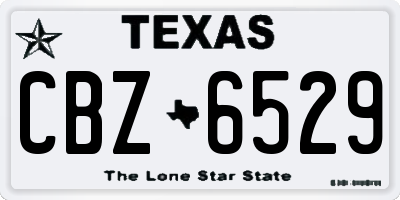 TX license plate CBZ6529