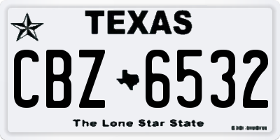 TX license plate CBZ6532