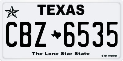 TX license plate CBZ6535