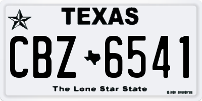 TX license plate CBZ6541