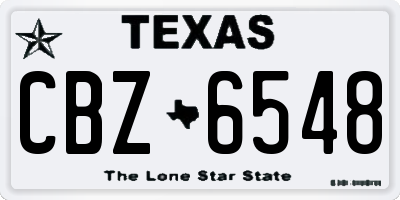 TX license plate CBZ6548