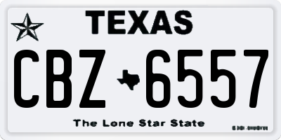 TX license plate CBZ6557
