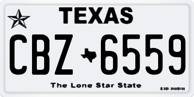 TX license plate CBZ6559