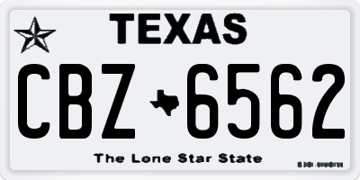 TX license plate CBZ6562