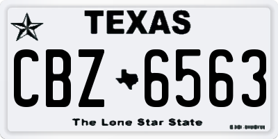 TX license plate CBZ6563
