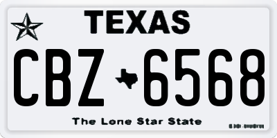 TX license plate CBZ6568
