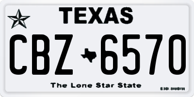 TX license plate CBZ6570