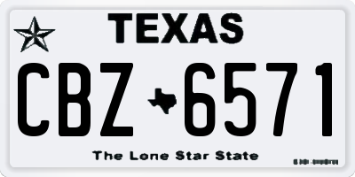 TX license plate CBZ6571