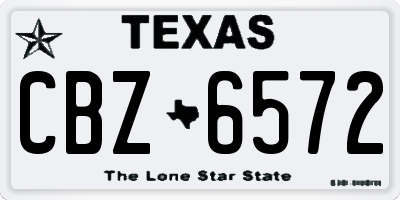TX license plate CBZ6572