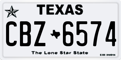 TX license plate CBZ6574
