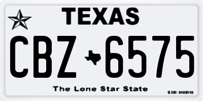 TX license plate CBZ6575