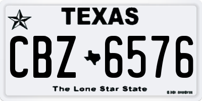 TX license plate CBZ6576