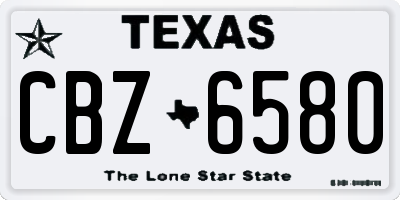 TX license plate CBZ6580