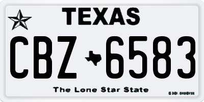 TX license plate CBZ6583
