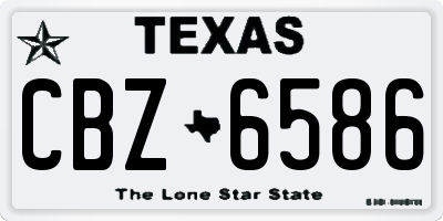 TX license plate CBZ6586